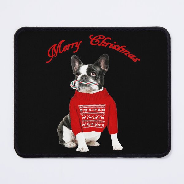 Item preview, French Bulldog Christmas red Sweater Pattern designed and sold by Collagedream.