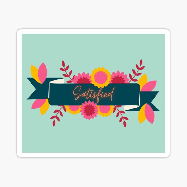 Item preview, Satisfied Flowered Ribbon designed and sold by Dream Big! by E. H..