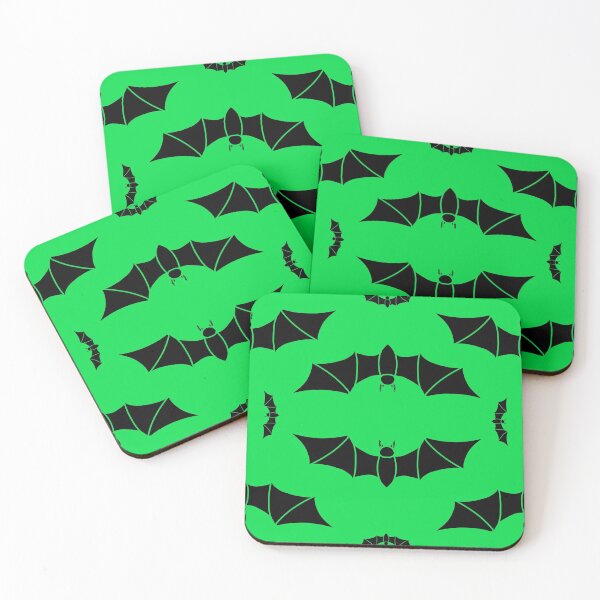 Item preview, Green spooky bat pattern  designed and sold by marionroo24.