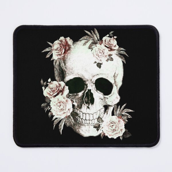 Item preview, Skull human anatomy floral, skeleton watercolor roses,mask cool, funny,cute, designed and sold by Collagedream.