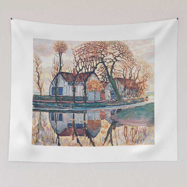 Item preview, Piet Mondrian Farm near Duivendrecht Landscape Colorful Painting Abstract And Modern Art designed and sold by Vintage Mag.