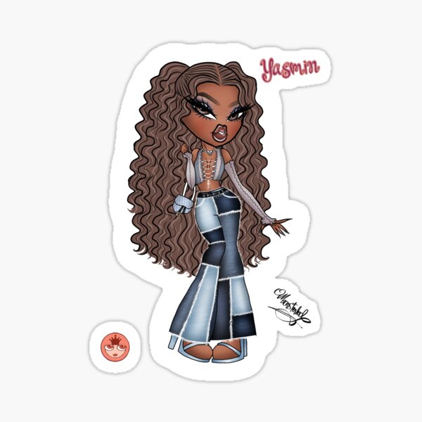 Bratz Yasmin Drawing By Monsterlool Sticker for Sale by Monsterlool