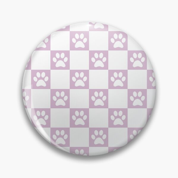 Item preview, Checkered light lavender and white dog paw print pattern 2 | Cute Gifts for dog mom, dog dad, dog lover and dog owner  designed and sold by Violet Treasures.