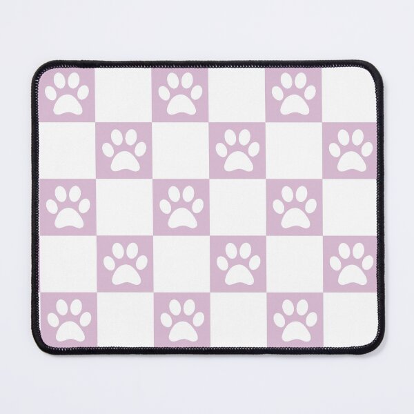 Item preview, Checkered light lavender and white dog paw print pattern 2 | Cute Gifts for dog mom, dog dad, dog lover and dog owner  designed and sold by Violet Treasures.