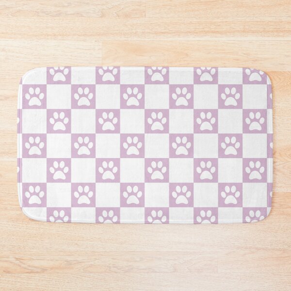 Item preview, Checkered light lavender and white dog paw print pattern 2 | Cute Gifts for dog mom, dog dad, dog lover and dog owner  designed and sold by Violet Treasures.