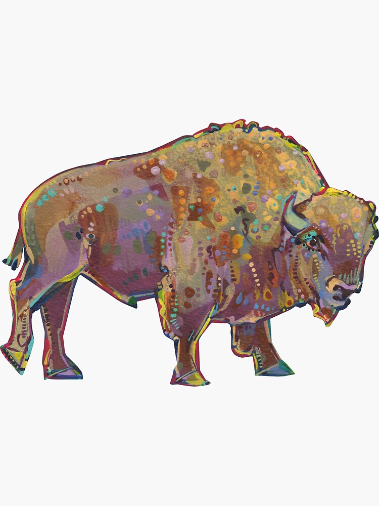 Yellowstone Bison Painting - 2021 by gwennpaints