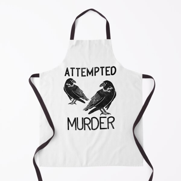 Item preview, Attempted Murder Funny Crow Halloween Joke designed and sold by Sixhawkdrive.