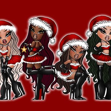 Bratz Christmas Drawing By Monsterlool Mounted Print