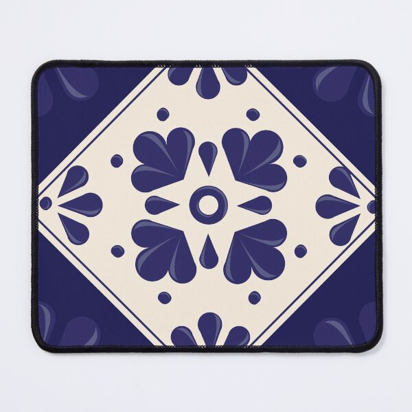 Item preview, Blue Talavera Tile, Abstract flower by Akbaly designed and sold by Akbaly.