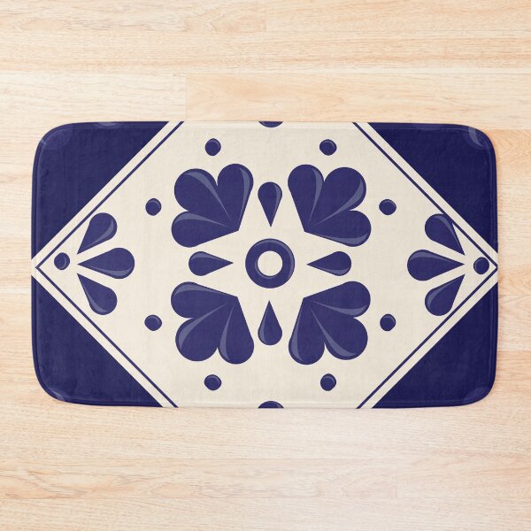 Item preview, Blue Talavera Tile, Abstract flower by Akbaly designed and sold by Akbaly.