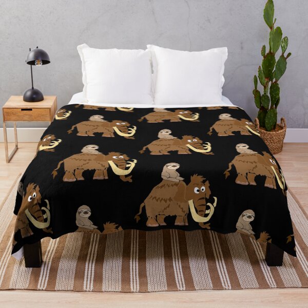 Item preview, Funny Sloth Riding Wooly Mammoth Cartoon designed and sold by Nature's Fancy.