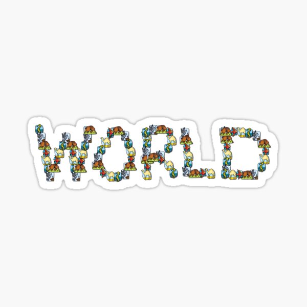 "World" Sticker for Sale by FariDev | Redbubble