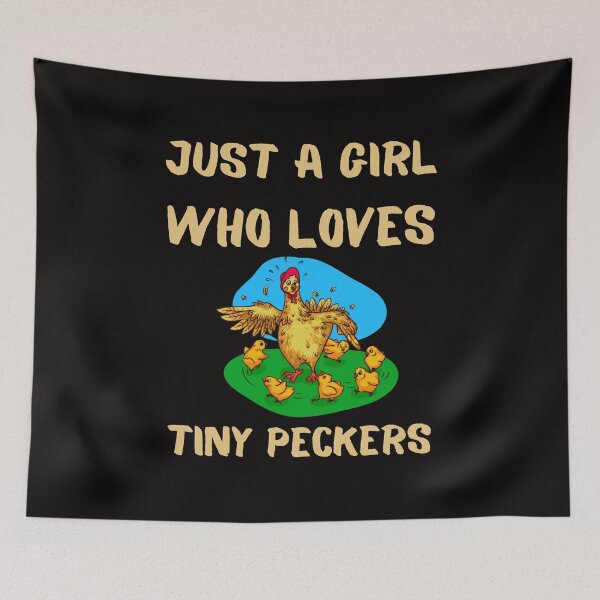 Item preview, Just a Girl Who Loves Tiny Peckers T-Shirt, Chicken Shirt for Women T-Shirt, designed and sold by Unique styl  DeSigNe.