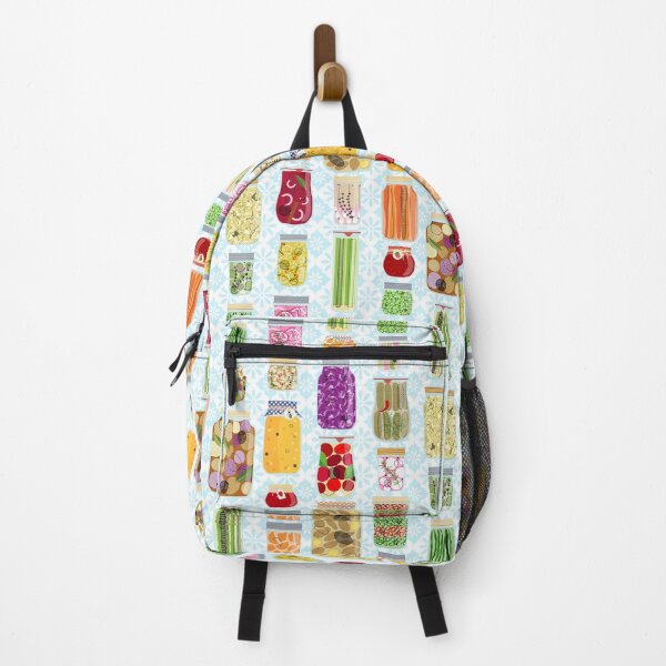 Item preview, Blue Retro Vegetable Canning designed and sold by WickedRefined - Nicole Demereckis.