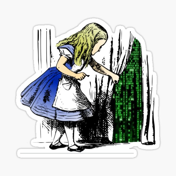 Alice In the Matrix Sticker