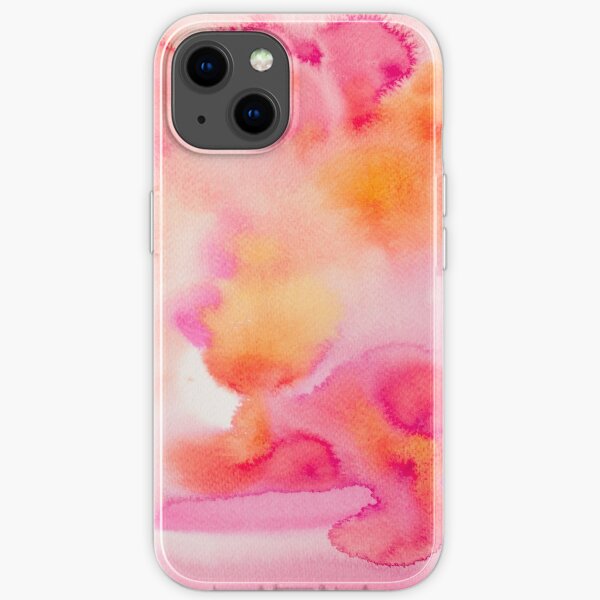 Pink & Orange Sea - Abstract Watercolor Coral Reef Collection iPhone Soft Case
