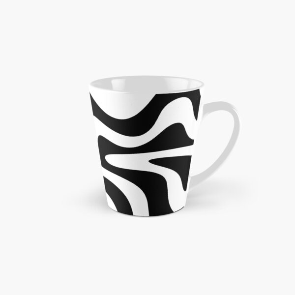 Item preview, Retro Liquid Swirl Abstract Pattern Square Black and White designed and sold by kierkegaard.