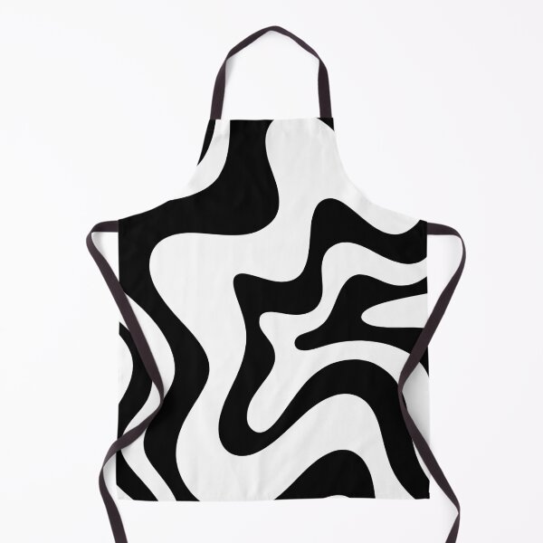 Item preview, Retro Liquid Swirl Abstract Pattern Square Black and White designed and sold by kierkegaard.
