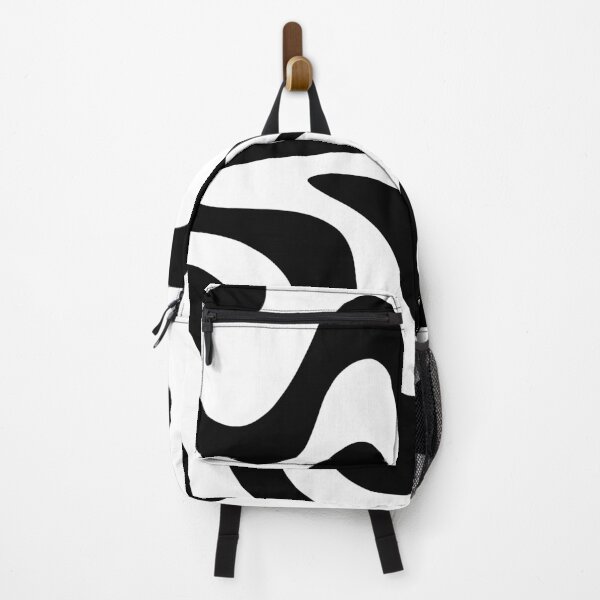 Item preview, Retro Liquid Swirl Abstract Pattern Square Black and White designed and sold by kierkegaard.