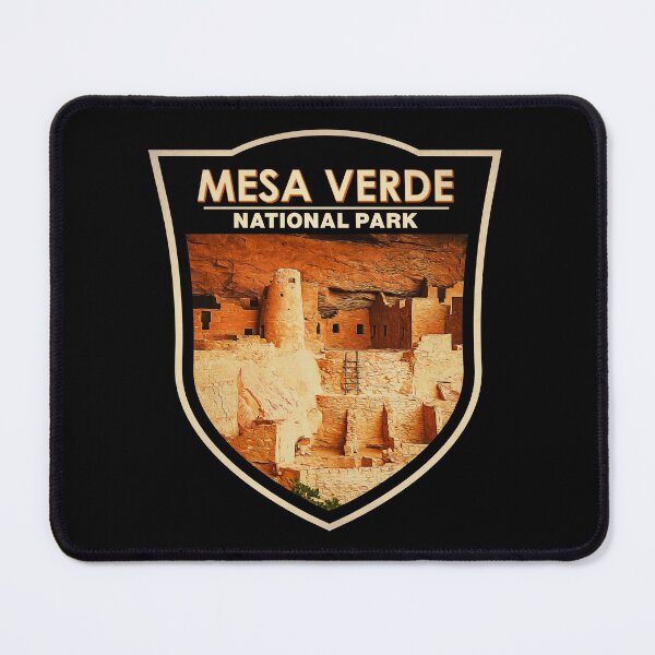 Item preview, Mesa Verde National Park Colorado Watercolor Badge designed and sold by KrisSidDesigns.