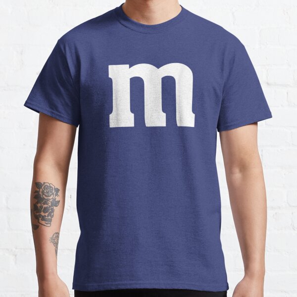 Letter M Lower Case Alphabet Halloween Chocolate Candy Halloween Team Costume Funny Party Classic T-Shirt