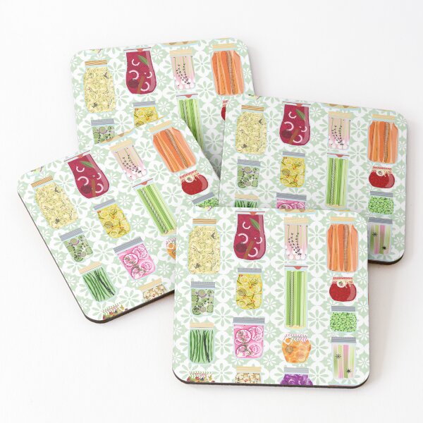 Item preview, Green Retro Vegetable Canning designed and sold by WickedRefined - Nicole Demereckis.