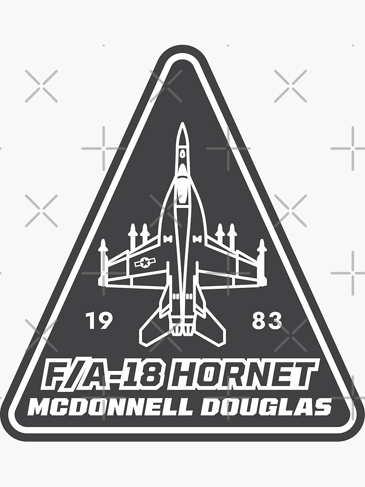 Thumbnail 3 of 3, Sticker, F/A-18 Hornet/Super Hornet designed and sold by Aeronautdesign.