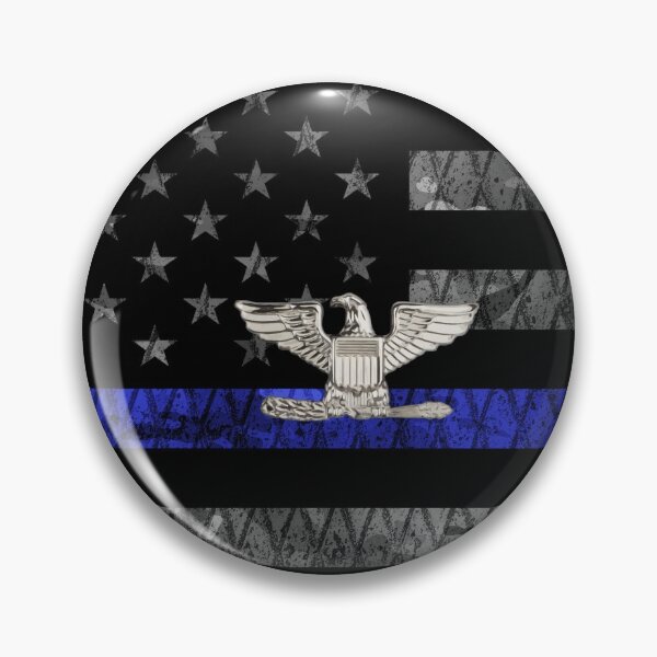 Item preview, Colonel Thin Blue Line Distressed Flag designed and sold by Jared Davies.