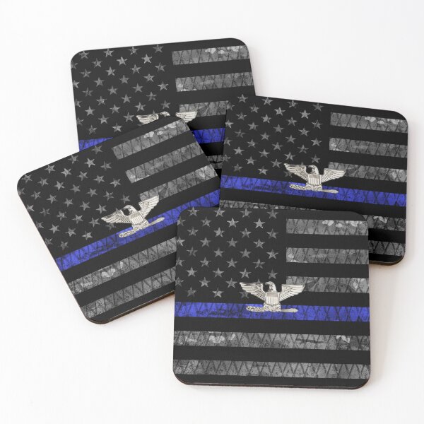 Item preview, Colonel Thin Blue Line Distressed Flag designed and sold by Jared Davies.
