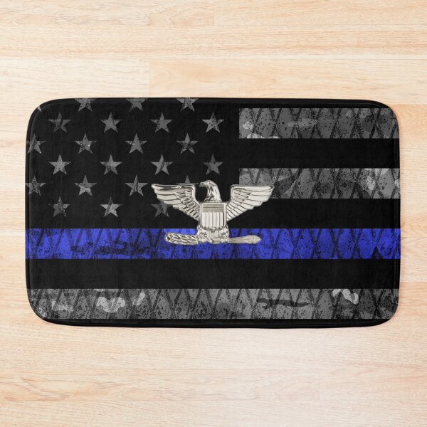 Item preview, Colonel Thin Blue Line Distressed Flag designed and sold by Jared Davies.