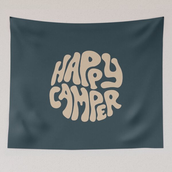 Item preview, Happy Camper Retro Design | Blue and Tan designed and sold by llevine2934.