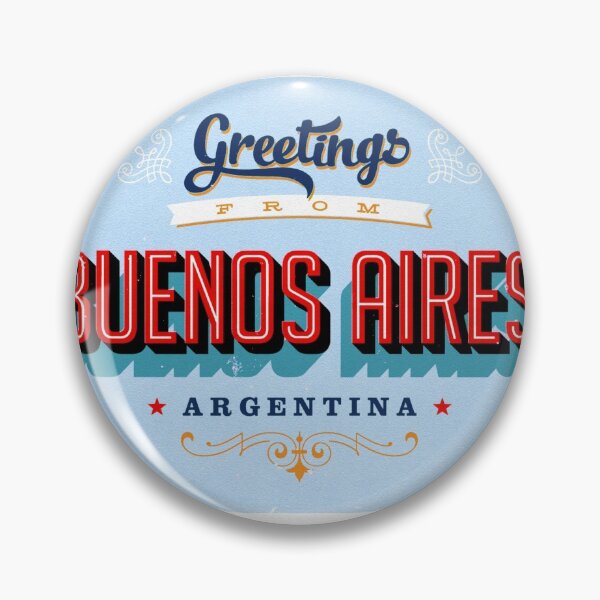 Aperçu de l'œuvre Carte postale vintage de voyage de bienvenue à Buenos Aires Argentine créée et vendue par infinitetango.