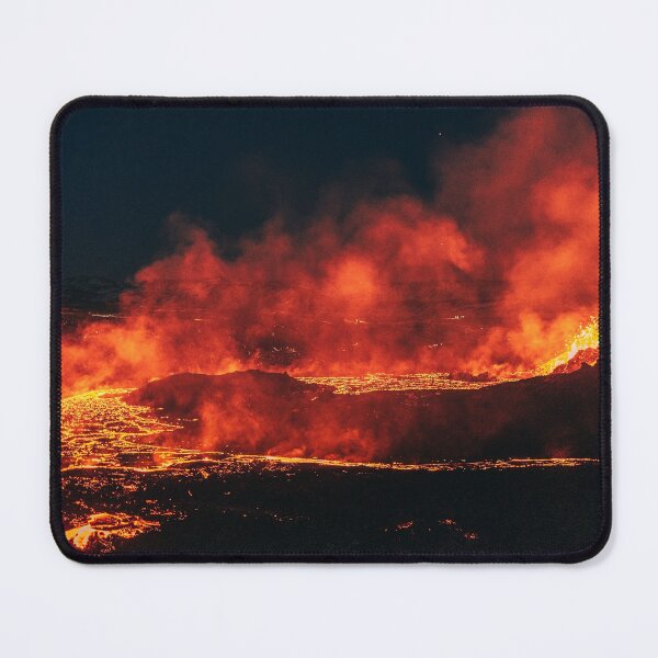 Item preview, Fagradalsfjall Volcano at night designed and sold by roman-visuals.