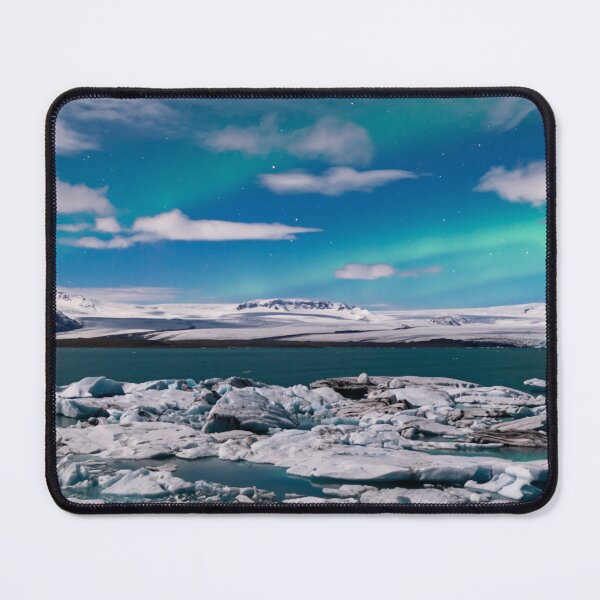 Item preview, Aurora over glacier lagoon designed and sold by roman-visuals.