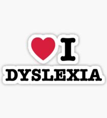 I heart dyslexia Sticker