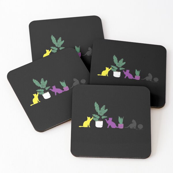 Item preview, Non Binary Cats and Plants. Nonbinary Pride designed and sold by Subtle Pride Shop.