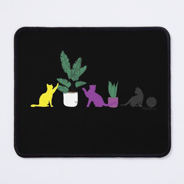 Item preview, Non Binary Cats and Plants. Nonbinary Pride designed and sold by Subtle Pride Shop.
