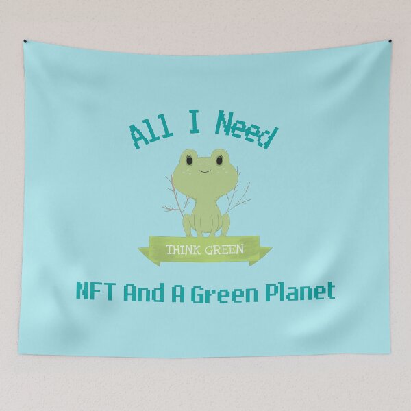 Item preview, All I Need - NFT And A Green Planet Frog designed and sold by DTEH.