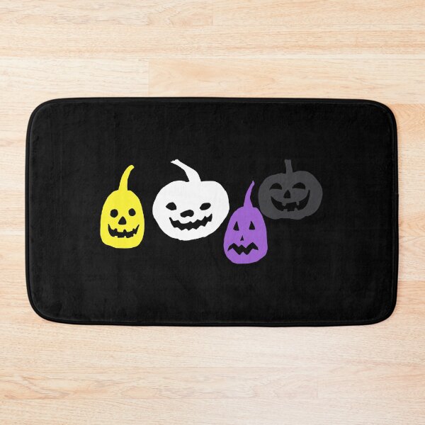 Item preview, Jack-o-lanterns Enby. Nonbinary Pride designed and sold by Subtle Pride Shop.