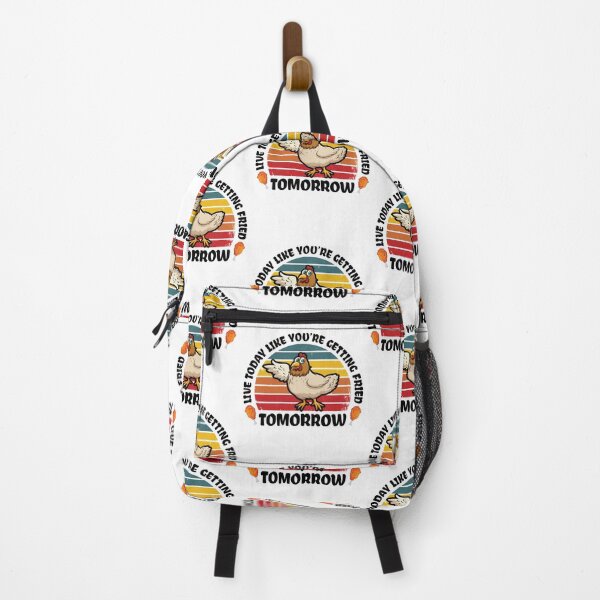 Item preview, Live Today Like You’re Getting Fried Tomorrow Chicken Funny - Vintage Sunset Graphic designed and sold by Usoubmaster.