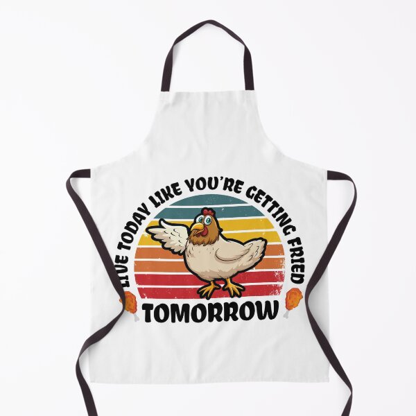 Item preview, Live Today Like You’re Getting Fried Tomorrow Chicken Funny - Vintage Sunset Graphic designed and sold by Usoubmaster.