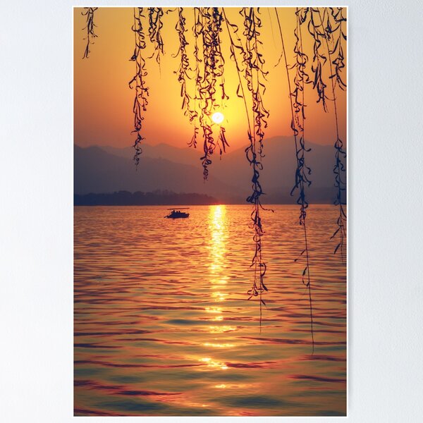Aperçu de l'œuvre Coucher de soleil à Hangzhou créée et vendue par sinseeho.