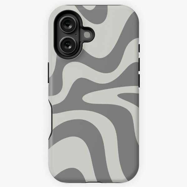 Item preview, Retro Liquid Swirl Abstract Pattern Square in Gray  designed and sold by kierkegaard.