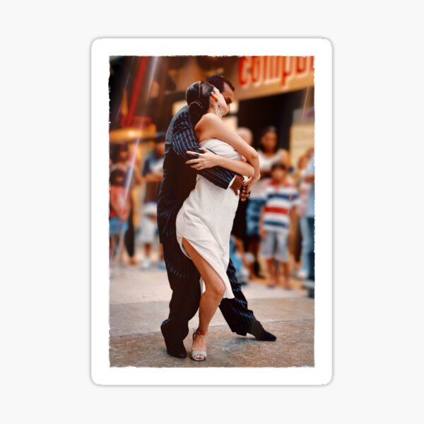Street Tango Performers in Buenos Aires Argentina Sticker