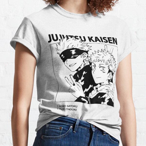FUNNY Jujutsu Kaisen GIFT Anime Yuji Itadori Cosplay Satoru-Gojo Costume Black GIFT Classic T-Shirt