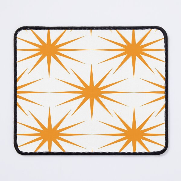 Item preview, Mid-Century Modern Starburst Orange Transparent designed and sold by Old Urban Farmhouse Design Studio.