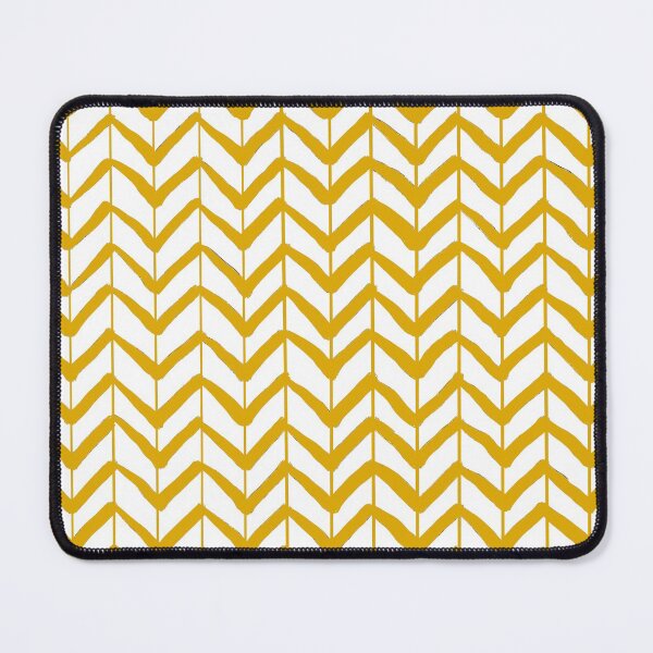 Item preview, Abstract Art | Chevron Arrows Mustard Yellow White designed and sold by Old Urban Farmhouse Design Studio.