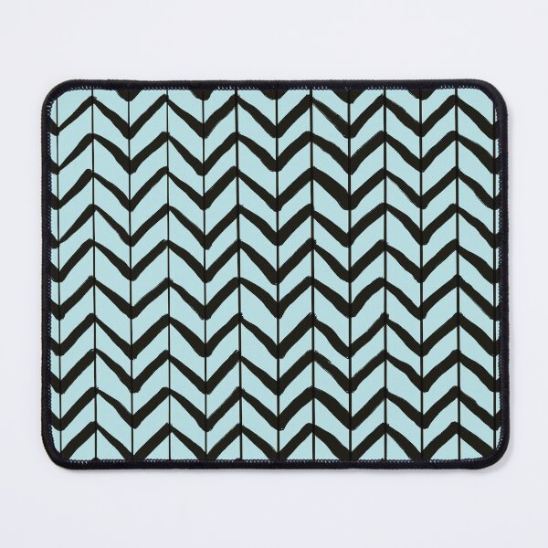 Item preview, Abstract Art | Chevron Arrows Black on Aqua designed and sold by Old Urban Farmhouse Design Studio.