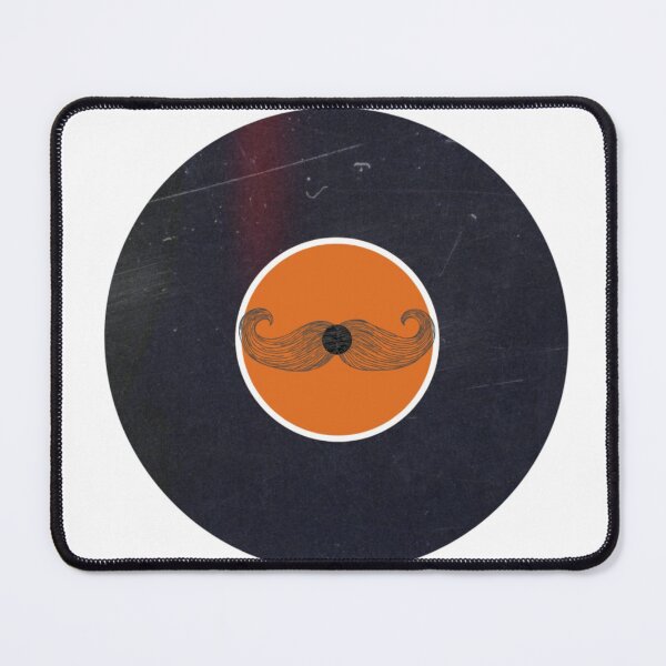Item preview, Vinyl Record Handlebar Mustache designed and sold by Old Urban Farmhouse Design Studio.