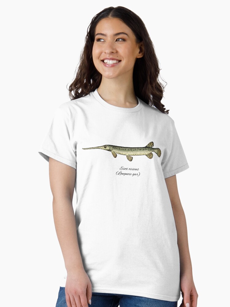 Thumbnail 2 of 7, Classic T-Shirt, Longnose gar designed and sold by SolveigEugenia.